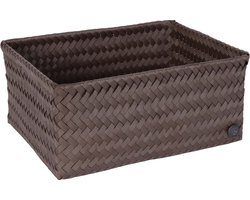 Handed By - Opbergmand - Mand - Speelgoedmand- Woonkamer - Badkamer - Kinderkamer - Luiertafel - Babykamer - Top Fit open large - bruin - taupe