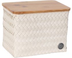 Handed By - Opbergmand met deksel - Organizer - Woonkamer - Kinderkamer - Badkamer - Top Fit small high - beige,ecru, champagne