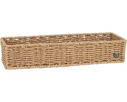 Handed By - Open opbergmand lang - Handgevlochten - Naturel - Celeste - lichtbruin, natuurlijk beige - natural light brown