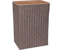 Handed By - Wasmand met deksel - Opbergmand - Organizer - Handgevlochten - Handed By Grand Superb met deksel - bruin - taupe