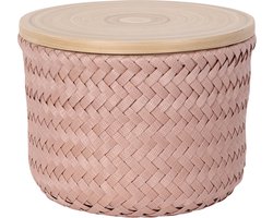 Handed By Wonder high XS - Opbergmand rond met deksel- koper roze