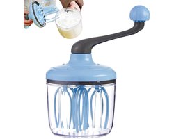 Handgarde - Handgarde met draaifunctie - Handmatige botermixer - Keukengereedschap voor bakken - Blauw