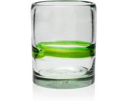 Handgeblazen Glas - Waterglas Set - Dagelijks Gebruik - Gemaakt van Gerecycled Materiaal - 310 ml - Groen