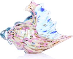 Handgeblazen Glazen Schelp Sculptuur - Kustdecoratie en Tafeldecoratie
