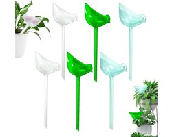 Handgeblazen Transparante Mini Watergeefballen in Vogelvorm - Duurzame Glazen Aqua Bolletjes voor Planten, Zelfwaterend Systeem, Tuinaccessoires en Plantenverzorging