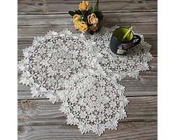 Handgehaakt Kanten Kleed - Elegant Tafeldecoratie - 1 stuk - 100% Katoen