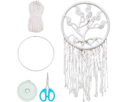 Handgemaakt Macrameboom des Levens DIY-set - Wandkleed Macrameblad Boho Decoratie - Bohemian Macrame Kunst voor Woonkamer Slaapkamer