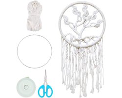 Handgemaakt Macrameboom des Levens DIY-set - Wandkleed Macrameblad Boho Decoratie - Bohemian Macrame Kunst voor Woonkamer Slaapkamer