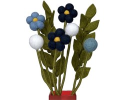 Handgemaakt Vilten Bloemenboeket - Duurzame Stoffen Bloemen Set Voor Decoratie - Fairtrade En Milieuvriendelijk