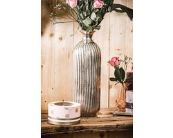 Handgemaakte Aluminium Decoratieve Vaas - Zilver, 42 cm