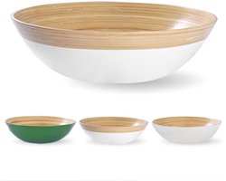 Handgemaakte bamboeschaal 30,5 cm - Elegante lichte kom voor fruit, salade en decoratie