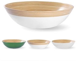 Handgemaakte bamboeschaal 30,5 cm - Elegante lichte kom voor fruit, salade en decoratie