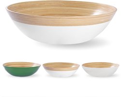 Handgemaakte bamboeschaal 30,5 cm - Elegante lichte kom voor fruit, salade en decoratie