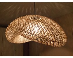 Handgemaakte Design woonkamer slaapkamer hanglamp Ufo Rotan naturel 40 cm