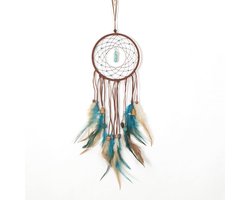 Handgemaakte Dromenvanger | Wanddecoratie | Dreamcatcher | Bruin