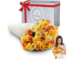 Handgemaakte Gebreide Plaid met Bloemendessin - Zacht en Warm Sierkleed