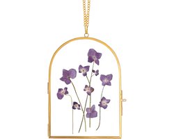 Handgemaakte Glazen Lijst voor Gedroogde Bloemen - Uniek Zwevend Fotoframe voor Wanddecoratie