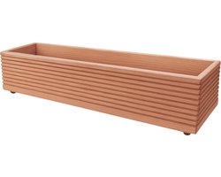 Handgemaakte houten Plantenbak – Voor Balkon, Terras of Tuin – Hout – Bruin – 50x17x17 cm – Bloembak – Duurzaam, Weerbestendig & Stijlvol Design