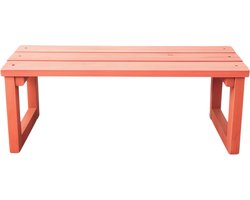 Handgemaakte Houten Tuinbank Steigerhout 2 zits - Lichtgewicht – Gemonteerd Geleverd - Rood Tuinbank 120x45x38cm - Ideaal voor Twee Personen - Behandeld Met Olie (beits) - 2 zits bank - Buitenbank