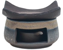 Handgemaakte keramische aromatherapie diffuser, kruidenbrander en waxbrander met theelichthouder, woonaccessoires voor ontspanning en meditatie