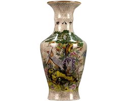 Handgemaakte Keramische Vaas in Vintage Chinese Stijl voor Woondecoratie