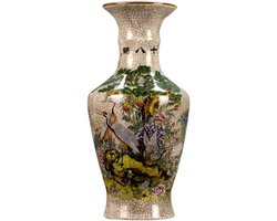 Handgemaakte Keramische Vaas in Vintage Chinese Stijl voor Woondecoratie