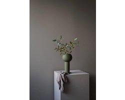 Handgemaakte Keramische Vaas - Olijfgroen - 32 cm Hoog