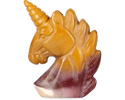 Handgemaakte Kristallen Eenhoorn Beeldje - Edelsteen Decoratie voor Huis en Kantoor