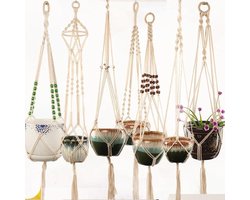 Handgemaakte Macrame Plant Hangers | Bloempot hangers | Wanddecoratie | Tuin interieur |Bohemian Deco