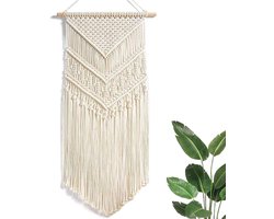 Handgemaakte Macrame Wanddecoratie Boho Woonaccessoire 83cm Lang