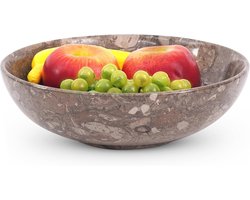 Handgemaakte Marmeren Fruitschaal - Decoratieve Kom voor Groente en Fruit - Ideale Bananenhouder