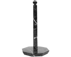 Handgemaakte Marmeren Papieren Handdoekhouder - Zwart 12,5 Inch | Standaard voor Keuken- en Badkamervoorziening