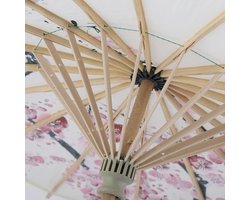 Handgemaakte Oiled Paper Parasol in Klein Formaat voor Chinese Dans, Plumeria Bloesem, Ideaal voor Vrouwen en Feestelijke Gelegenheden