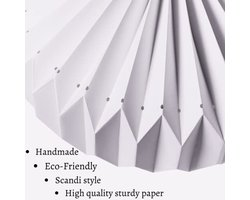 Handgemaakte Origami Plafondlamp Kap - Pendant Lamp Shade voor Slaapkamer, Kinderkamer, Woonkamer, Wit, 39 x 30cm