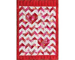 Handgemaakte quilt patchwork deken, hart– Dedicated Creations