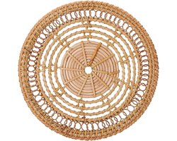 Handgemaakte Ronde Wanddecoraties van Riet, Bohemian Wandversiering, Art Deco Wandhangende Garland voor Thuisdecoratie, Decoratieve Vlechtwerk Mand voor Muren