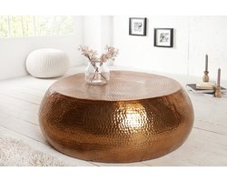 Handgemaakte salontafel ORIENT 80cm koper gehamerd design