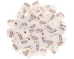 Handgemaakte stoffen etiketten voor kleding en ambachten - 100 stuks katoenen labels