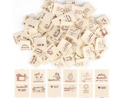 Handgemaakte Stoffen Labels - Kledinglabels om Zelf op Kleding te Naaien - Set van 240 Stuks