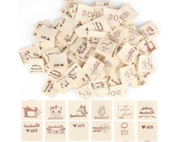 Handgemaakte Stoffen Labels voor Kleding - Ideaal voor Naai-projecten en Creatieve DIY's