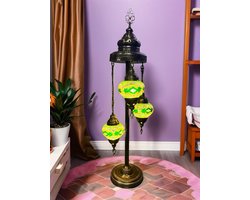 Handgemaakte Turkse Tafellamp - Bijzettafel - Sfeerlamp - Multicolor - Hoogwaardig Mozaïekglas - Authentiek en Uniek