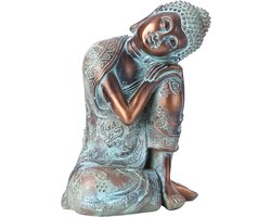 Handgeschilderde Boeddha Beeld voor Meditatie en Yoga Decoratie in Zuidoost-Aziatische Stijl - Zen Sculptuur voor Oosterse Interieurverzorging