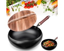 Handgesmede Onbehandelde IJzeren Koekenpan - Hittememory Pot - Koken Buiten - Duurzaam Keukengerei