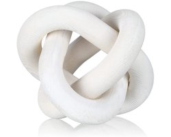 Handgesneden salontafeldecoratie, bohemian kettingdecoratie, moderne plank, rustieke woon-/slaapkamerartikelen (wit, 1 stuk)