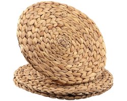 Handgevlochten placemats - Natuurlijk zeegras - 33 cm - set van 4