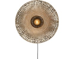 Handgeweven Bamboe Wandlamp - Tropisch Design met Natuurlijk Licht
