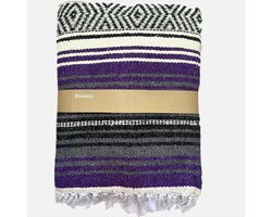 Handgeweven Mexicaanse Deken - Boho Stijl - Paars - Outdoor
