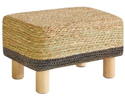 Handgeweven Rechthoekige Voetensteun van Zeegras - Multifunctionele Hocker en Bijzettafel voor Woonkamer en Slaapkamer