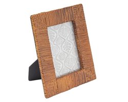 Handgeweven rotan fotolijst voor 5x7 foto's - Natuurlijk gekleurd