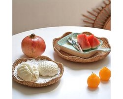 Handgeweven Rotan Fruitmand - Creatieve Lotusvorm